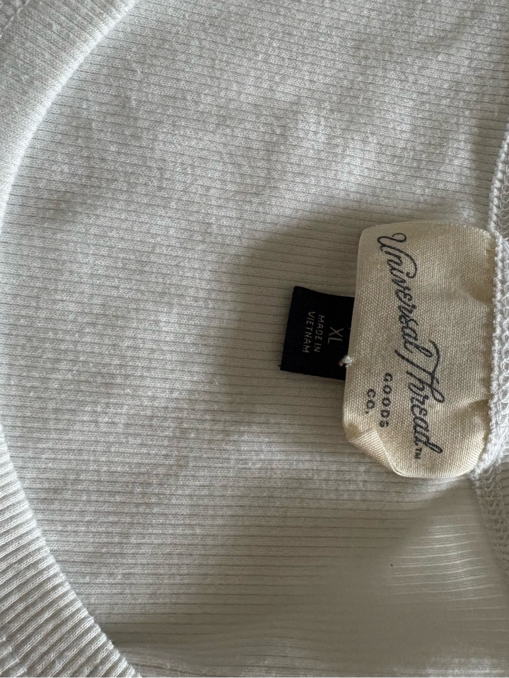 Universal Thread White Ribbed Scoop Tank Top - Picture 2 of 3